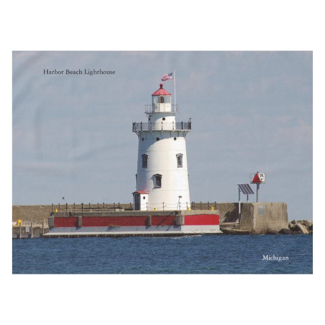 Harbour Beach Lighthouse table cloth (Front (Horizontal))