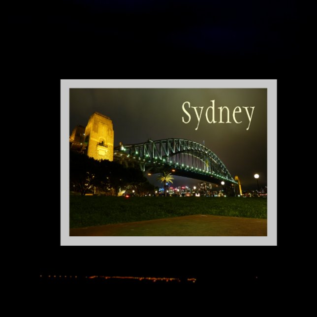 Harbour Bridge  at Night, Sydney, Australia Postca Postcard (Creator Uploaded)