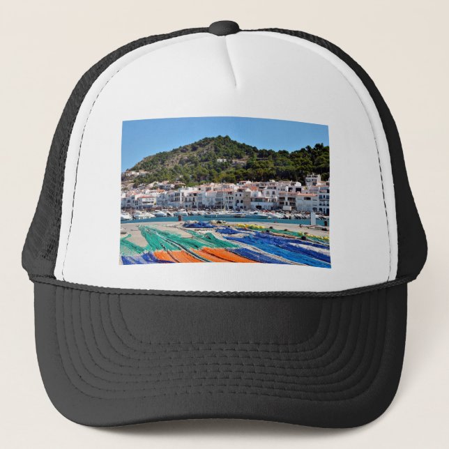Harbour El Port de la Selva in Spain Trucker Hat (Front)