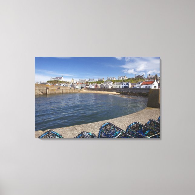 Harbour, Findochty, Moray, Scotland, United Canvas Print (Front)