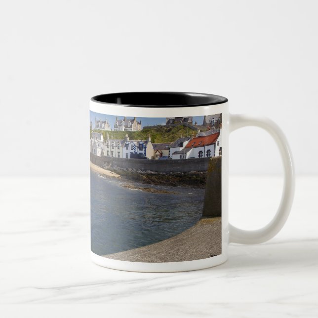 Harbour, Findochty, Moray, Scotland, United Two-Tone Coffee Mug (Right)