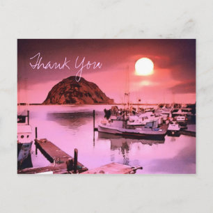 Harbour Hues Painting Thank You Postcard