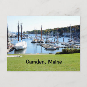 harbour in Camden, Maine Postcard