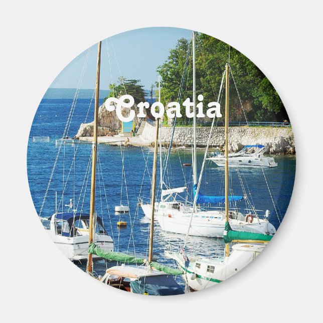 Harbour in Croatia Magnet (Front)