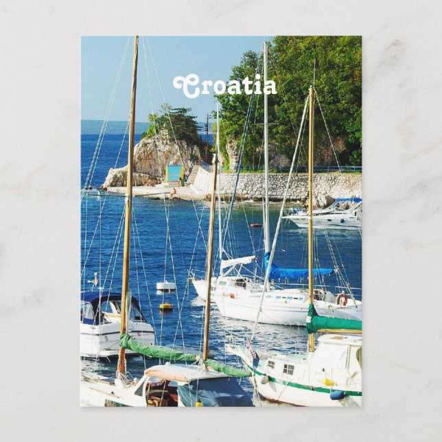 Harbour in Croatia Postcard (Front)
