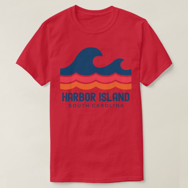 Harbour Island South olina Vintage Wave T-Shirt (Design Front)