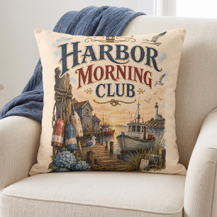 Harbour Morning Club Coastal Lighthouse Cushion