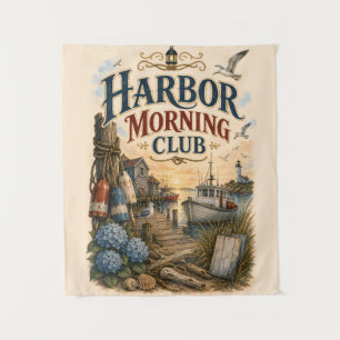 Harbour Morning Club Coastal Lighthouse Tapestry