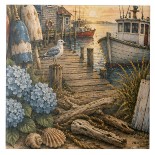 Harbour Morning Club Coastal Lighthouse Tile