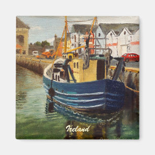 Harbour Morning Colour Study – Irish Coastal Scene Magnet