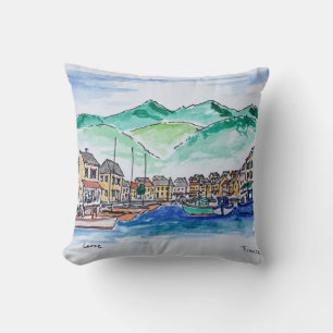 Harbour of Centuri   Corsica, France Cushion