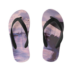 Harbour of Fort de France, Martinique Kid's Flip Flops