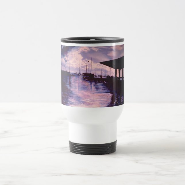 Harbour of Fort de France, Martinique Travel Mug (Center)