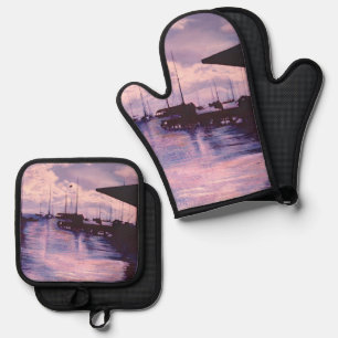 Harbour of Fort De France Oven Mitt & Pot Holder Set