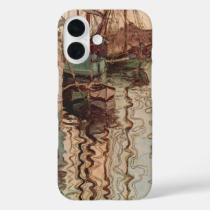 Harbour of Trieste by Egon Schiele, Vintage Art iPhone 16 Case