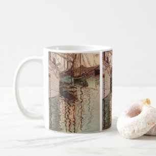 Harbour of Trieste by Egon Schiele, Vintage Art Coffee Mug