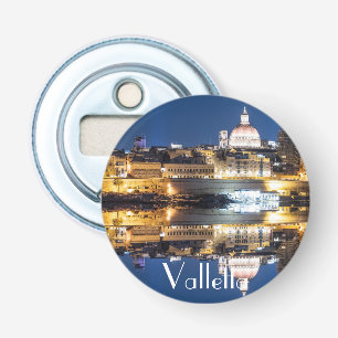 Harbour of Valletta old town at night Bottle Opener