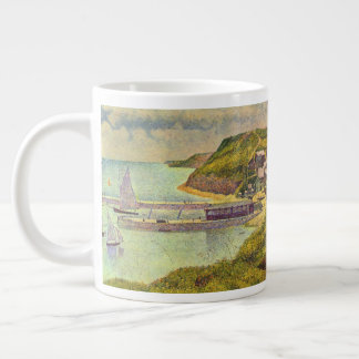Harbour Port-en-Bessin High Tide by Georges Seurat Large Coffee Mug