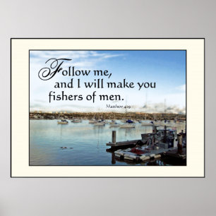 Harbour Sailboats Fishers of Men Print