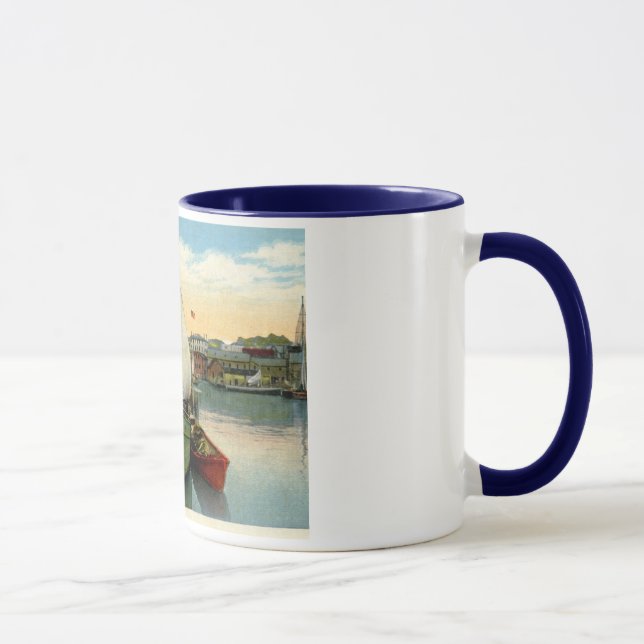 Harbour Scene, Gloucester, MA Vintage Mug (Right)