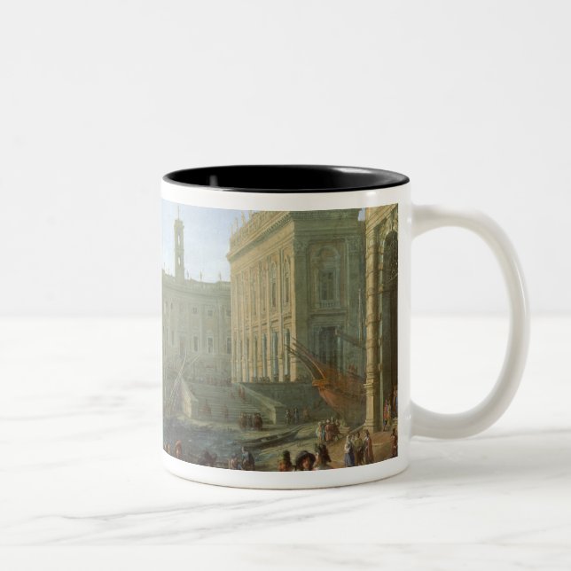 Harbour Scene Two-Tone Coffee Mug (Right)