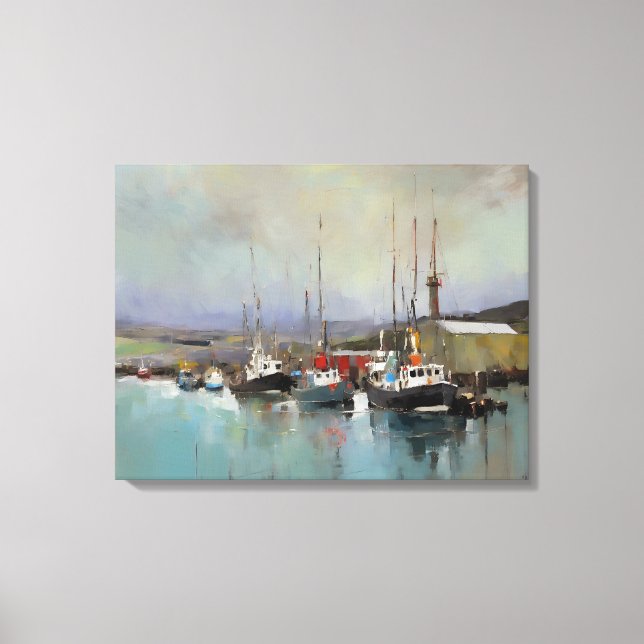 Harbour Scene - Wrapped Canvas Print (Front)