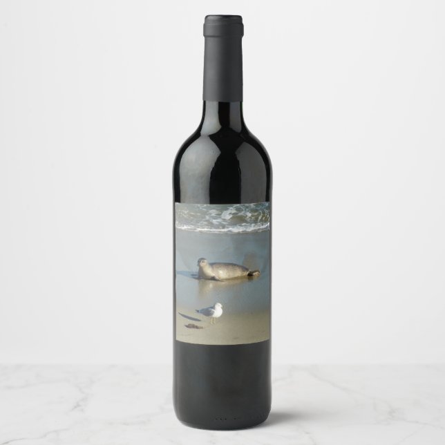 Harbour Seal at La Jolla California Wine Label (Front)
