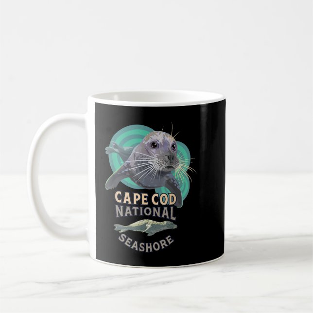 Harbour Seal - Cape Cod National Seashore Beach So Coffee Mug (Left)
