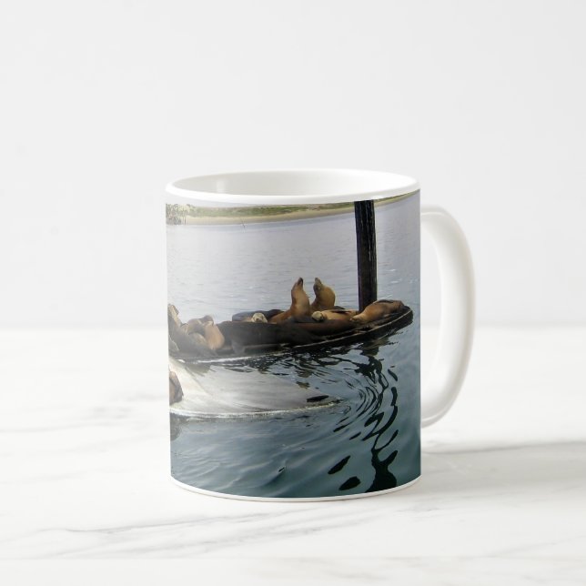 Harbour Seals, Morro Bay, California Coffee Mug (Front Right)