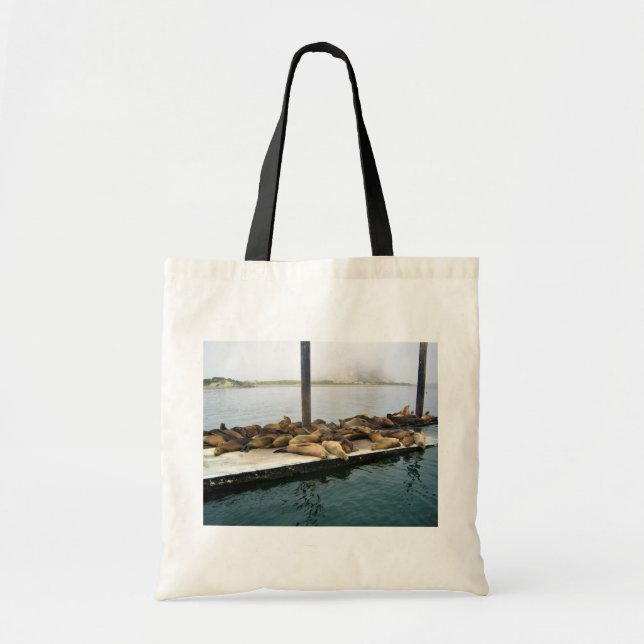 Harbour Seals, Morro Bay, California Tote Bag (Front)