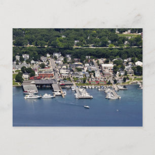 Harbour Springs, Michigan city marina Postcard