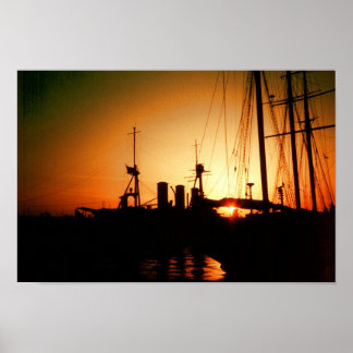 harbour sunset poster