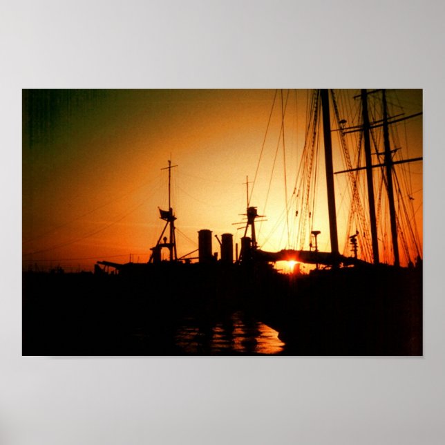 harbour sunset poster (Front)