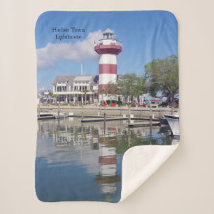 Harbour Town Lighthouse sherpa blanket