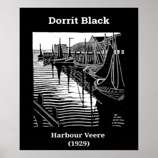 Harbour Veere by Dorrit Black (1929) Poster