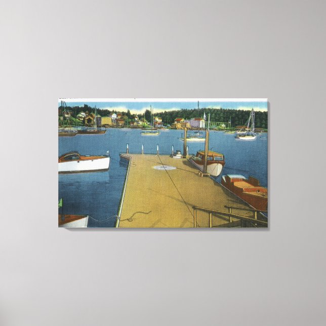 Harbour View from East Side of Yacht Club Canvas Print (Front)