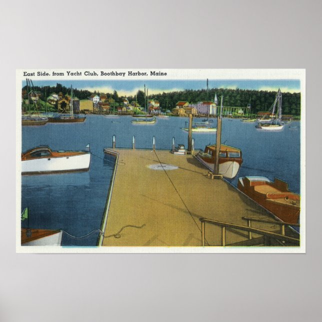 Harbour View from East Side of Yacht Club Poster (Front)