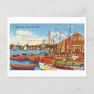 Harbour View in Provincetown, Massachusetts Vintag Postcard