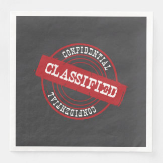 harcoal Classified Party Napkin