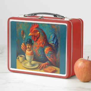 Hard-Boiled Human - Fowl Play at Breakfast Metal Lunch Box
