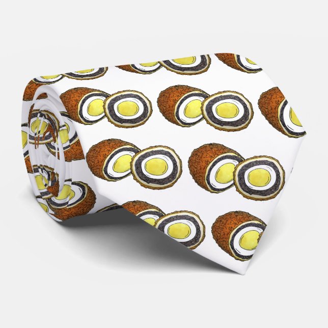 Hard Boiled Scotch Eggs UK British Snack Food Tie (Rolled)