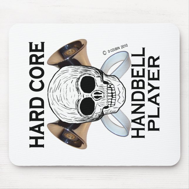 Hard Core Handbell Player Mouse Mat (Front)