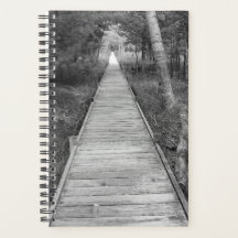 Hard Cover Spiral Planner - Woods Walkway