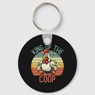 Hard Daddy Shirts For Men Chicken King Of The Coop Key Ring