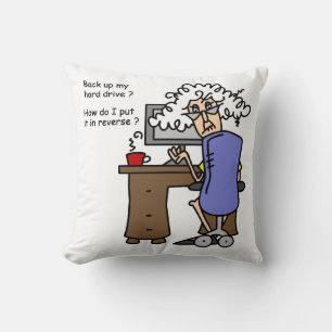 Hard Drive Back Up Humourous Cushion