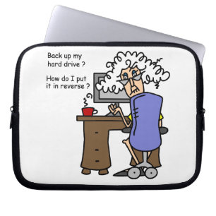 Hard Drive Back Up Humourous Laptop Sleeve