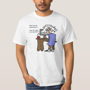 Hard Drive Back Up Humourous T-Shirt