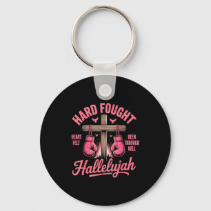 Hard Fought Hallelujah Boxing Gloves Faith Key Ring