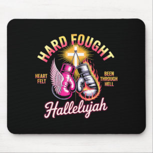 Hard Fought Hallelujah Boxing Gloves Faith Mouse Mat