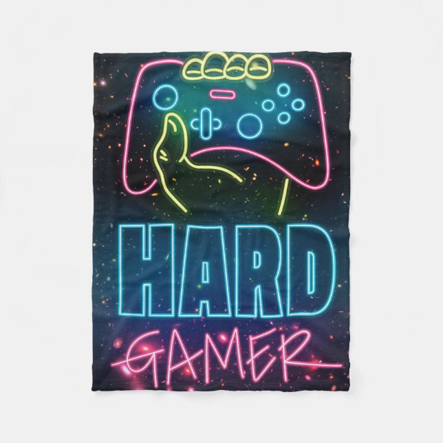 Hard Gamer Fleece Blanket (Front)